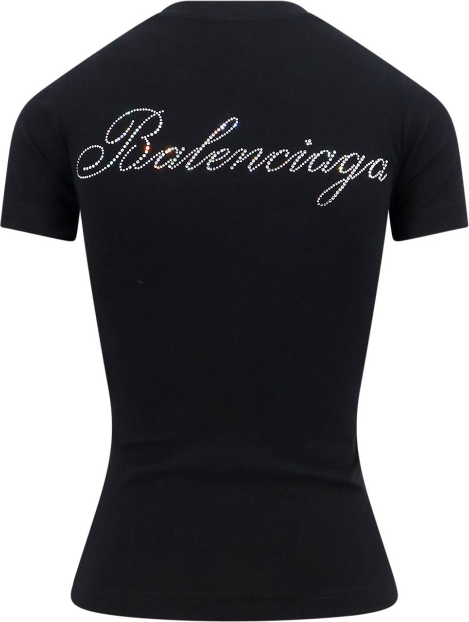 Balenciaga Slim Fit stretch cotton t-shirt Zwart