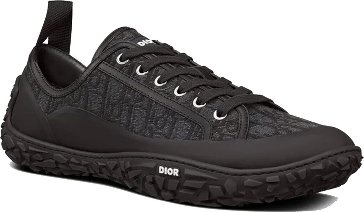 Dior Dior Oblique Jacquard Low Top Sneakers Zwart