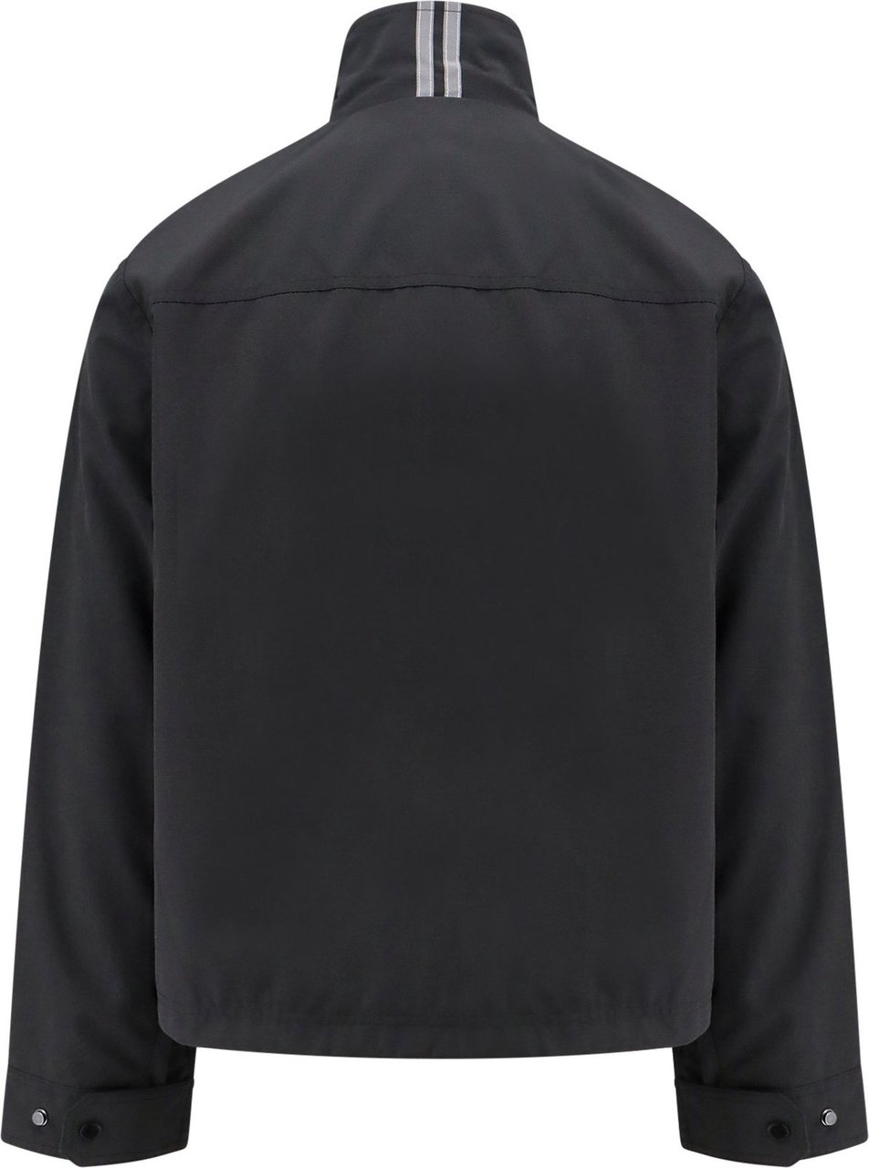 Canada Goose Cotton blend jacket with logo patch Zwart