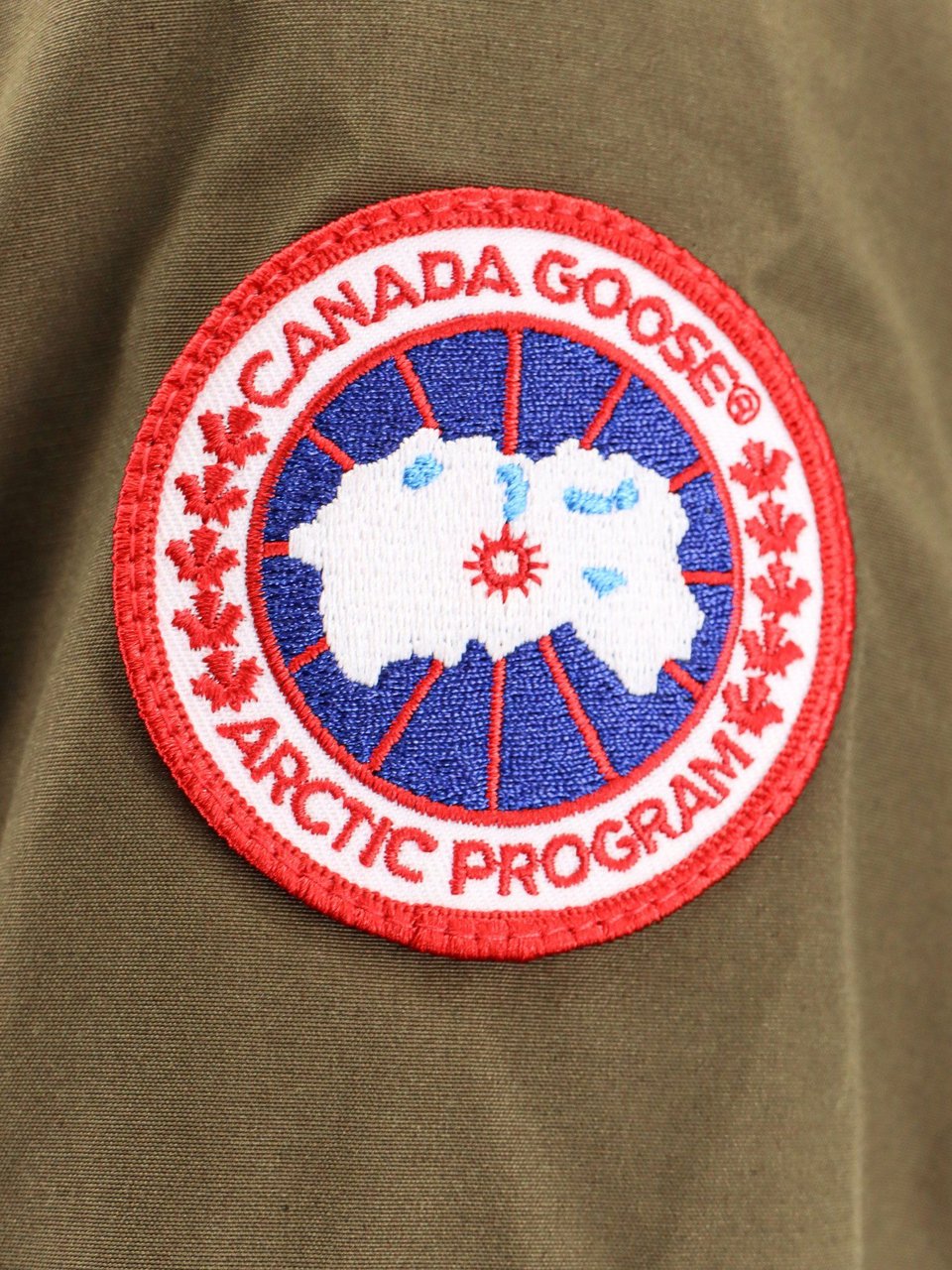 Canada Goose Cotton blend jacket with Logo patch Groen