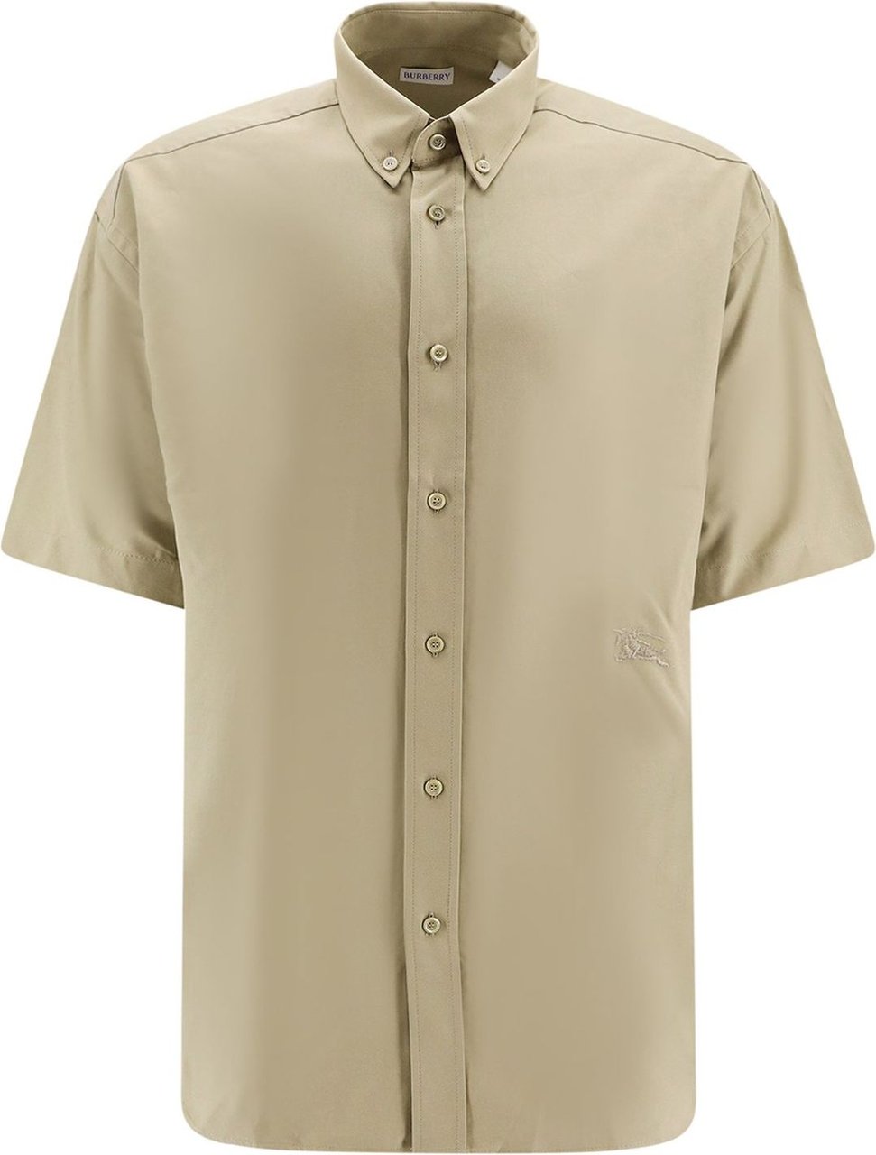 Burberry Cotton shirt with EKD embroidery Groen