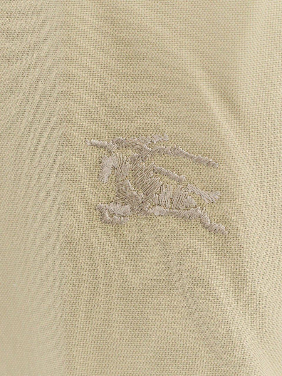 Burberry Cotton shirt with EKD embroidery Groen