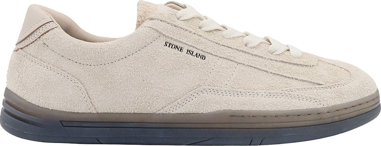Stone Island Suede sneakers with logo Beige