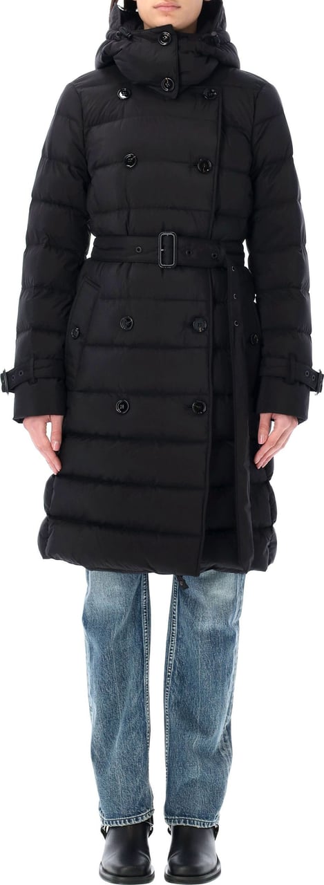 Burberry Mid-length Nylon Puffer Coat Zwart