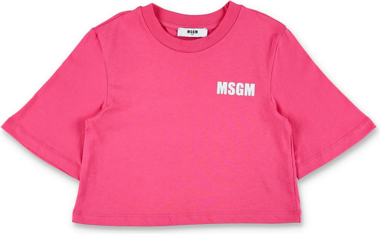 MSGM CROPPED TEE Roze