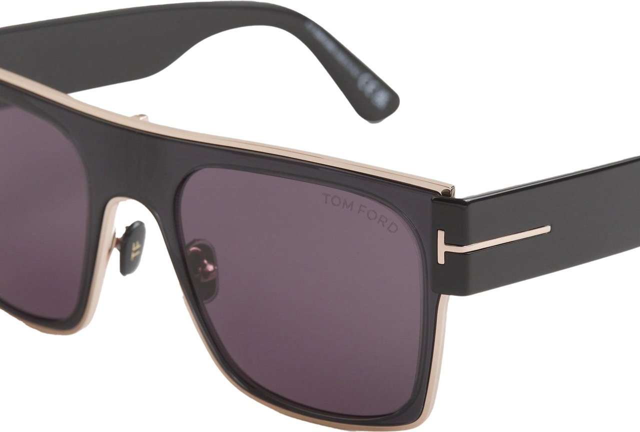 Tom Ford Edwin Rectangular Sunglasses Zwart