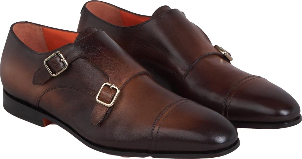 Santoni Monk Carter Shoes Bruin
