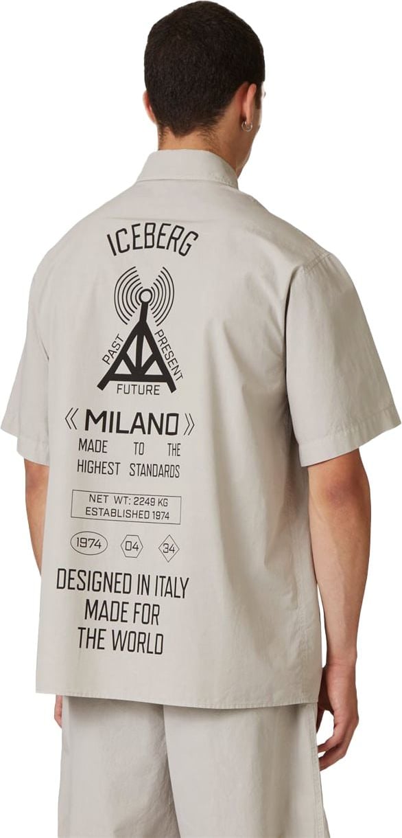 Iceberg Shirt with print and logo Bruin