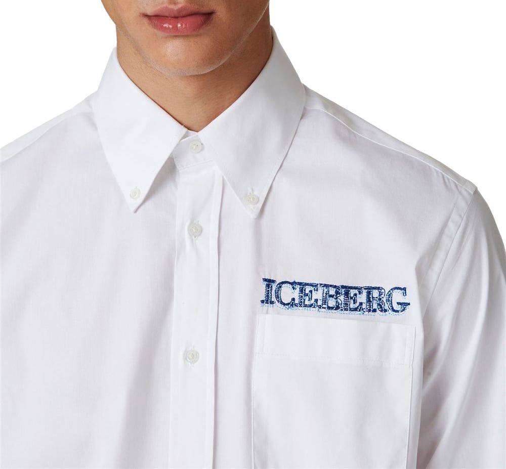 Iceberg White shirt with logo Wit