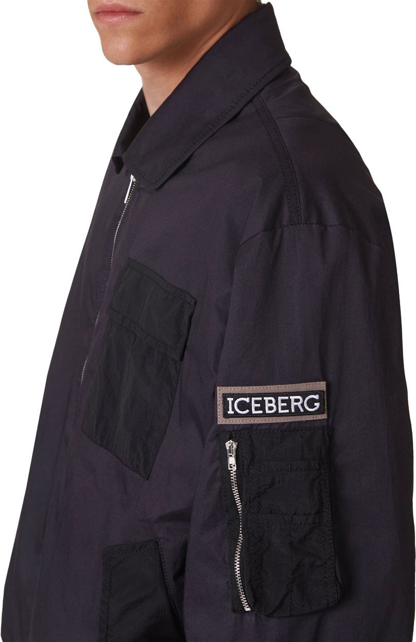 Iceberg Canvas bomber jacket Blauw