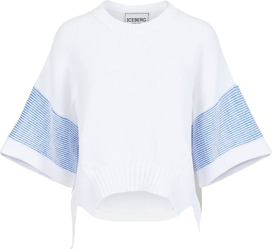 Iceberg Ribbed sweater with logo Wit