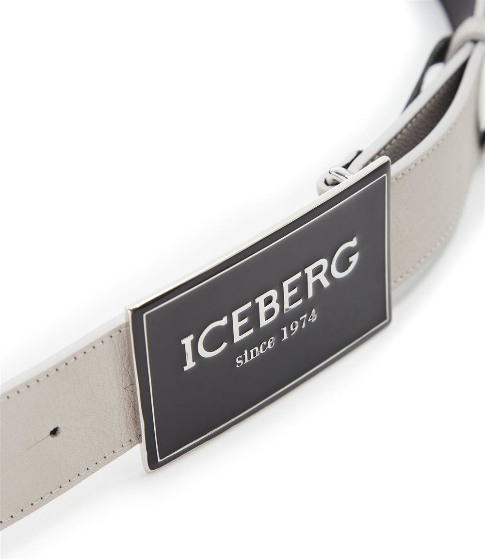 Iceberg Leather belt with logo buckle Bruin