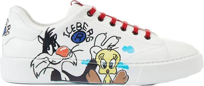 Iceberg Carson sneakers with logo and cartoon graphics Wit