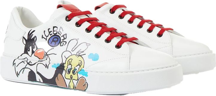 Iceberg Carson sneakers with logo and cartoon graphics Wit