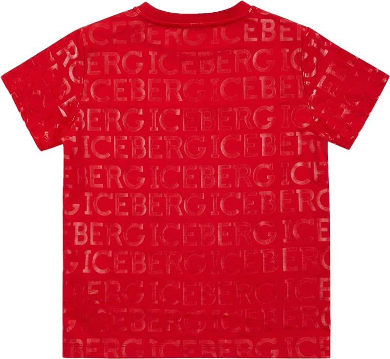 Iceberg Kids - T-shirt with allover logo Rood