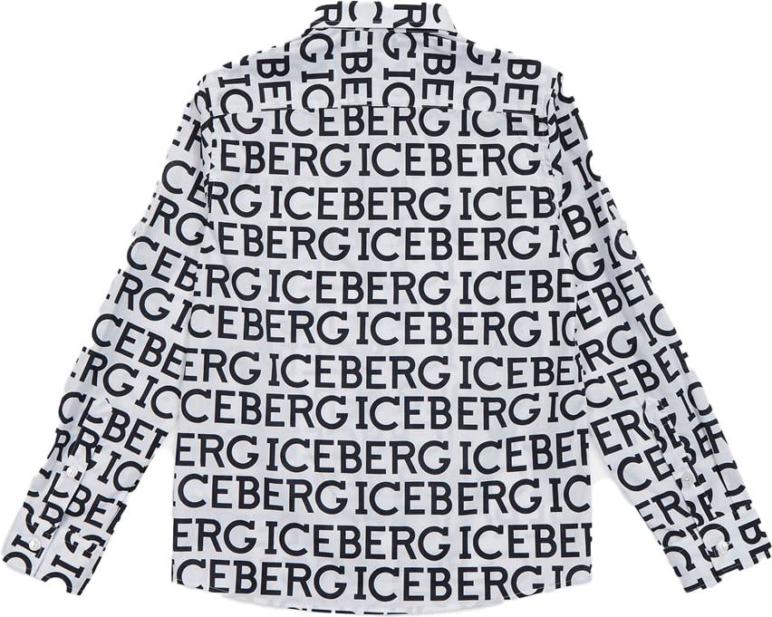 Iceberg Kids - Shirt with allover logo Wit