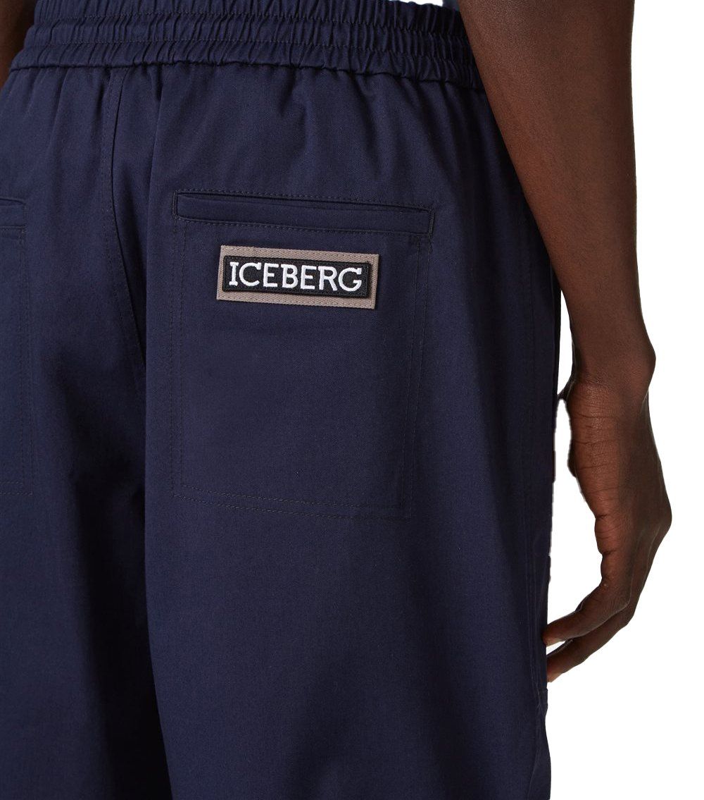 Iceberg Bermuda shorts with logo Blauw