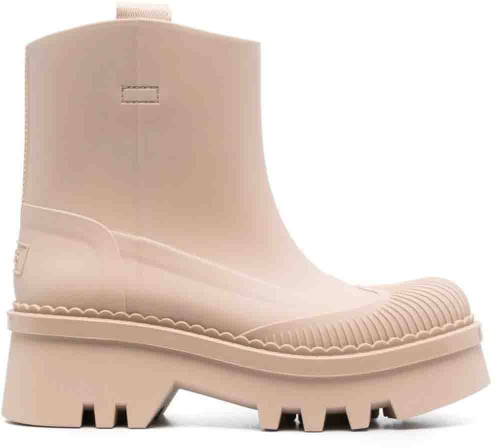 Chloé Raina Beige Rosé Rain Boots Beige