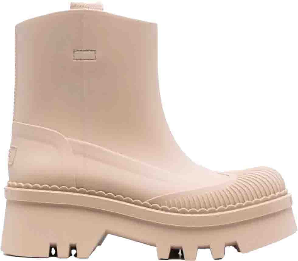 Chloé Raina Beige Rosé Rain Boots Beige