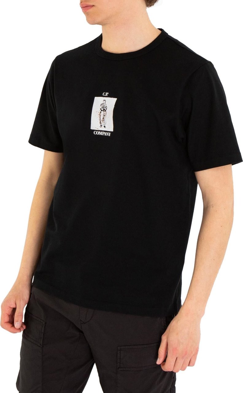 CP Company Printed T-Shirt Zwart