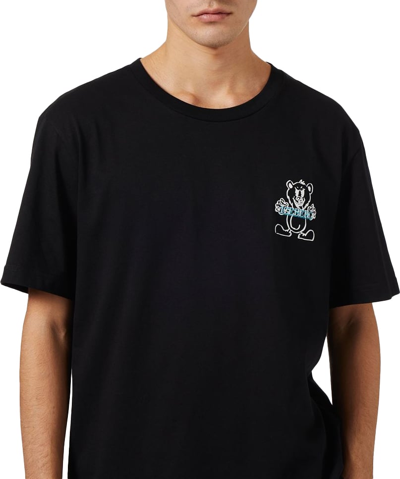 Iceberg T-shirt with cartoon graphics and logo Wit