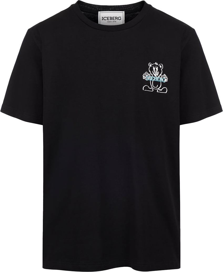 Iceberg T-shirt with cartoon graphics and logo Wit