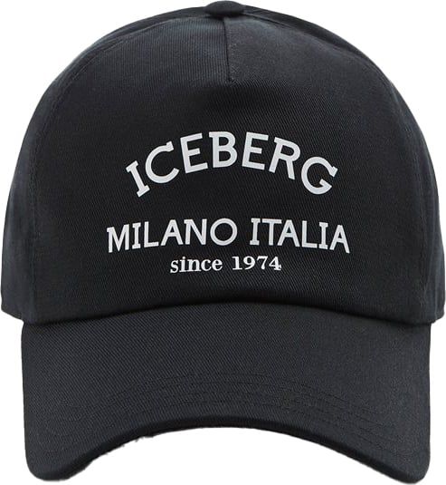Iceberg Baseball hat with logo Zwart