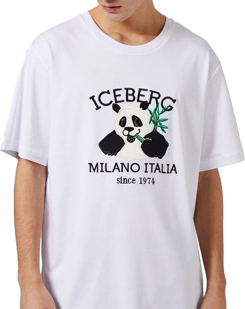 Iceberg T-shirt with logo and cartoon graphics Zwart