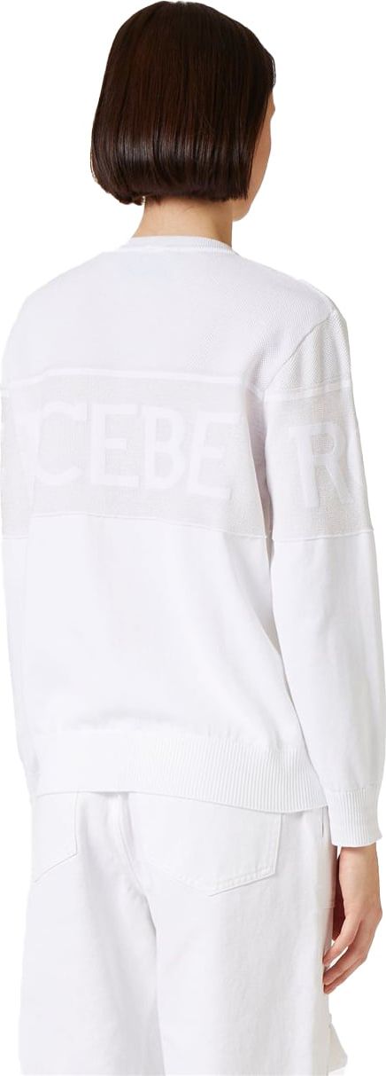 Iceberg Cotton sweater with logo Wit