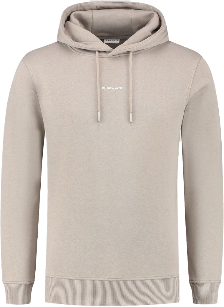 Pure Path Purewhite Essential Logo Hoodie Taupe Taupe