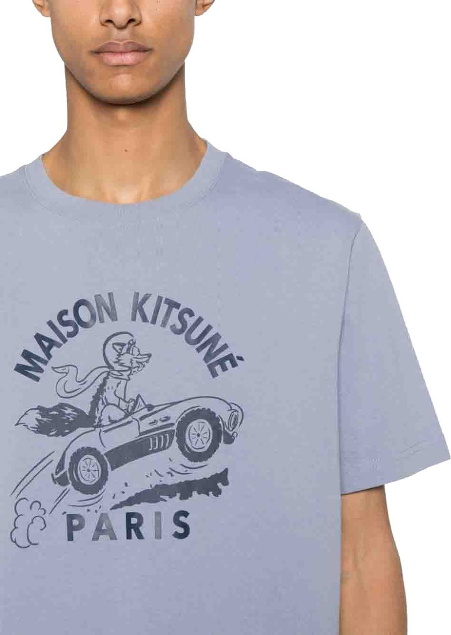 Maison Kitsuné MAISON KITSUNE' T-shirts and Polos Blue Blauw