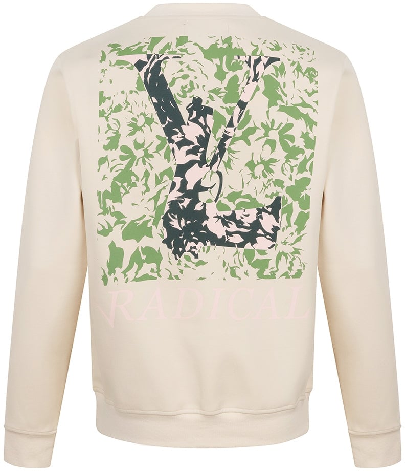 Radical Crewneck Gun flower Wit