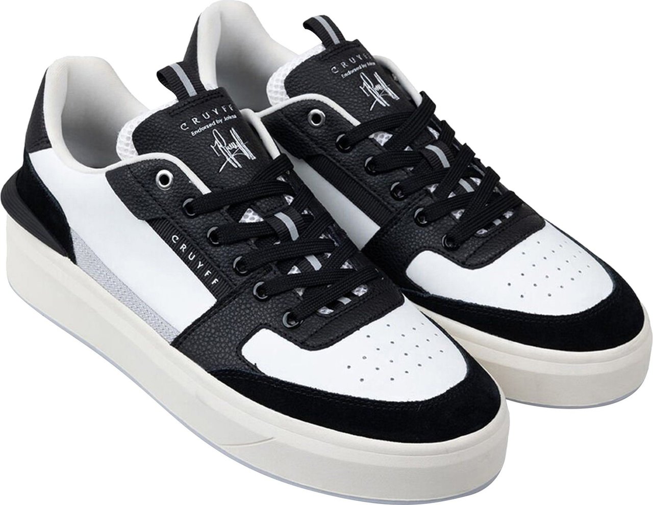Cruyff Endorsed Tennis Sneakers Heren Wit/Zwart Wit