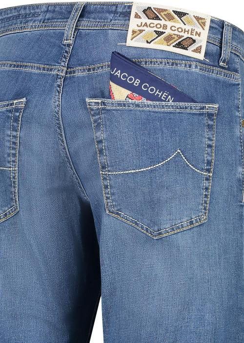 Jacob Cohen Trousers Denim ''nick Slim'' Blauw
