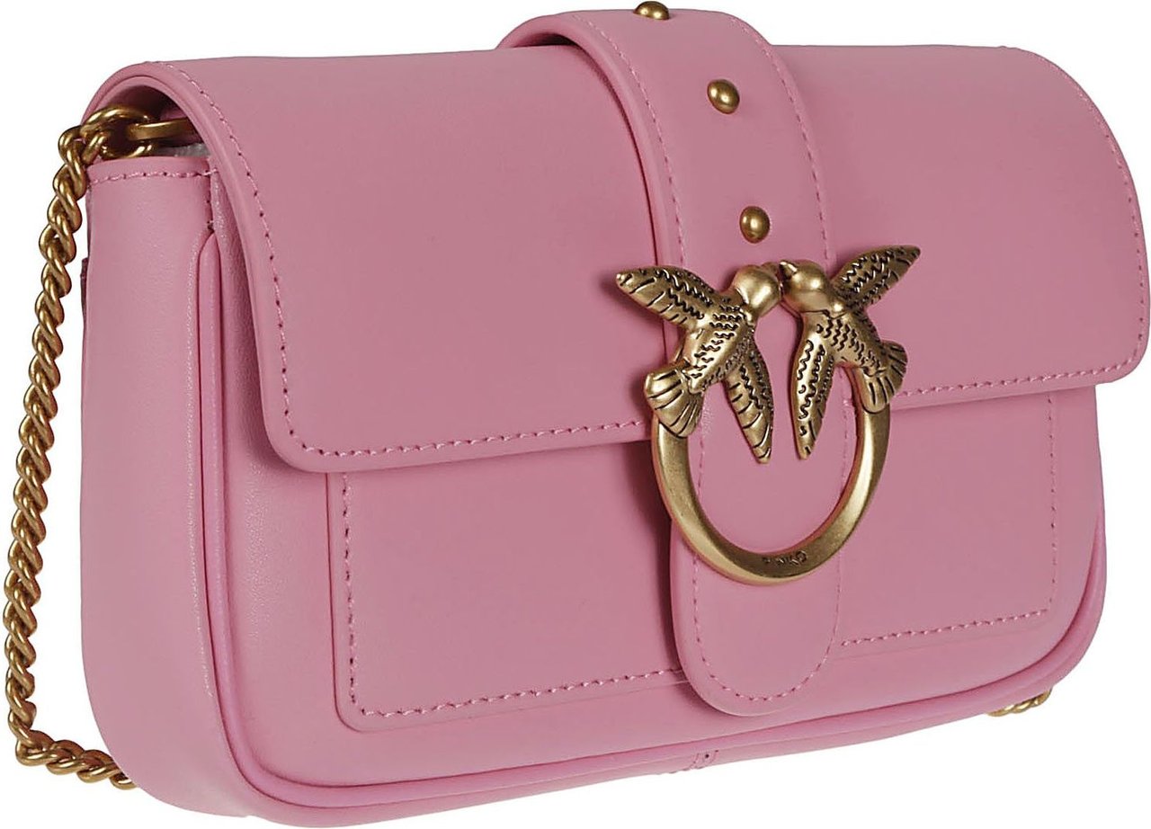 Pinko Love One Pocket Simply Bag Pink & Purple Roze