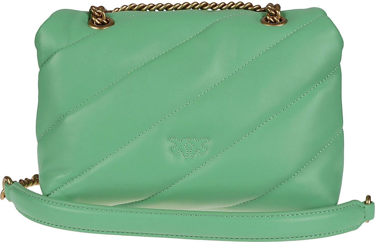 Pinko Love Mini Puff Maxi Quilt Bag Green Groen