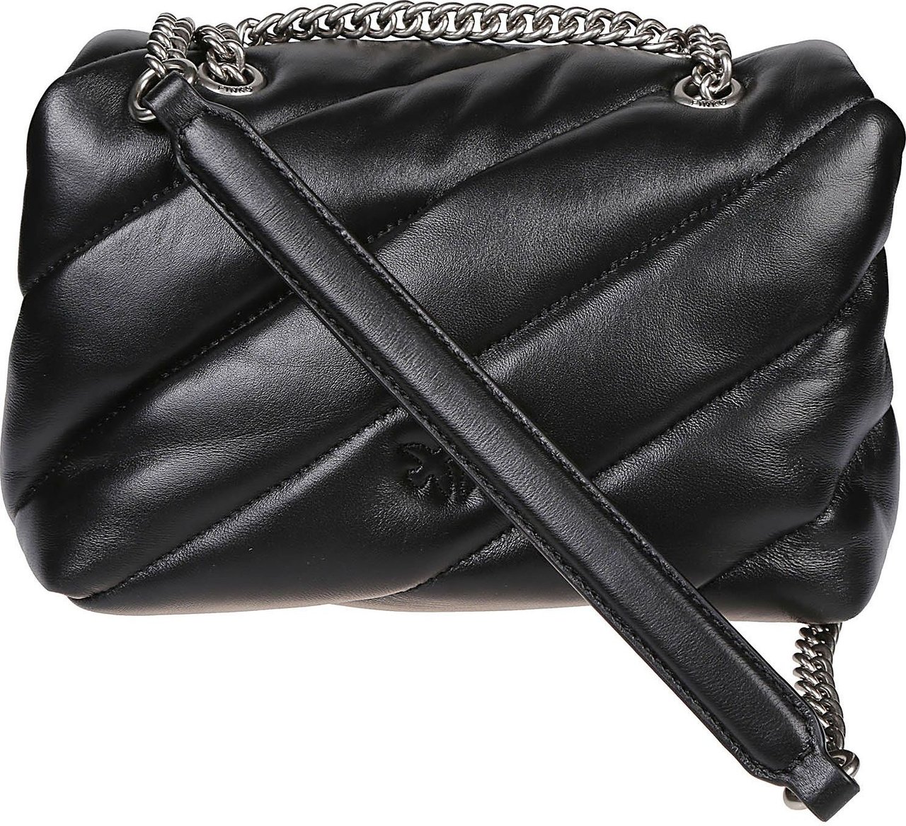 Pinko Love Mini Puff Maxi Quilt Bag Black Zwart