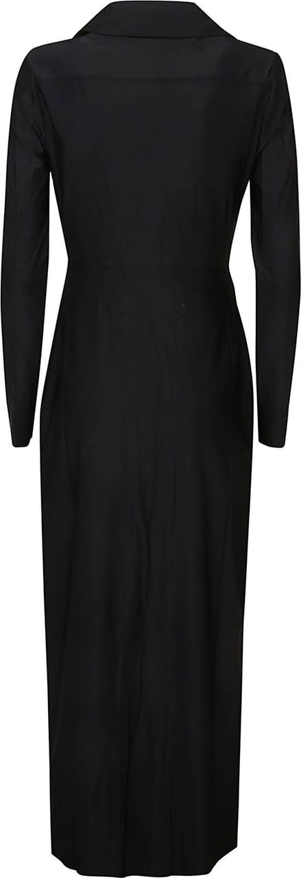 Self-Portrait Cut Out Midi Dress Black Zwart