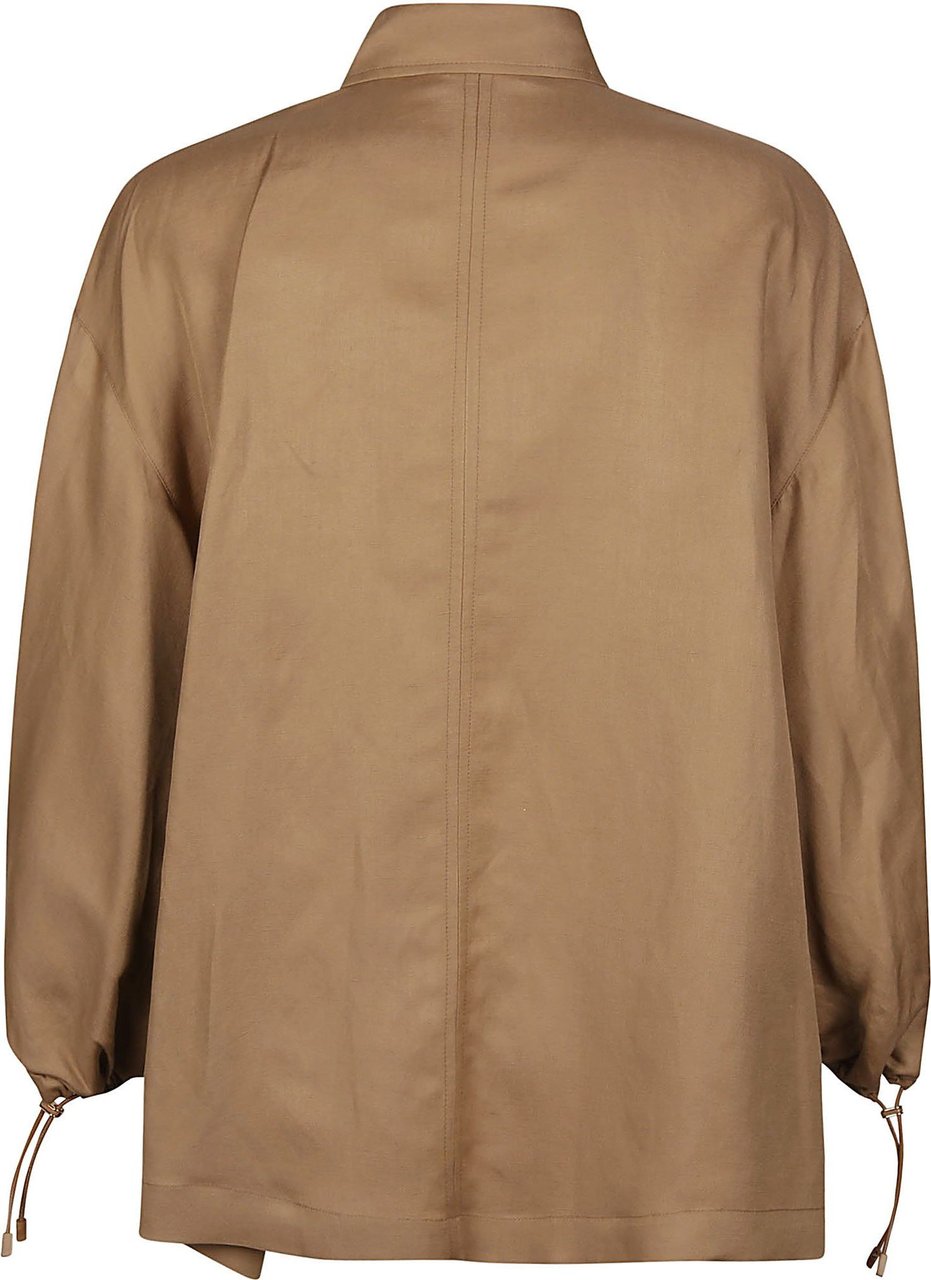 Max Mara Rodeo Long Sleeve Shirt Brown Bruin