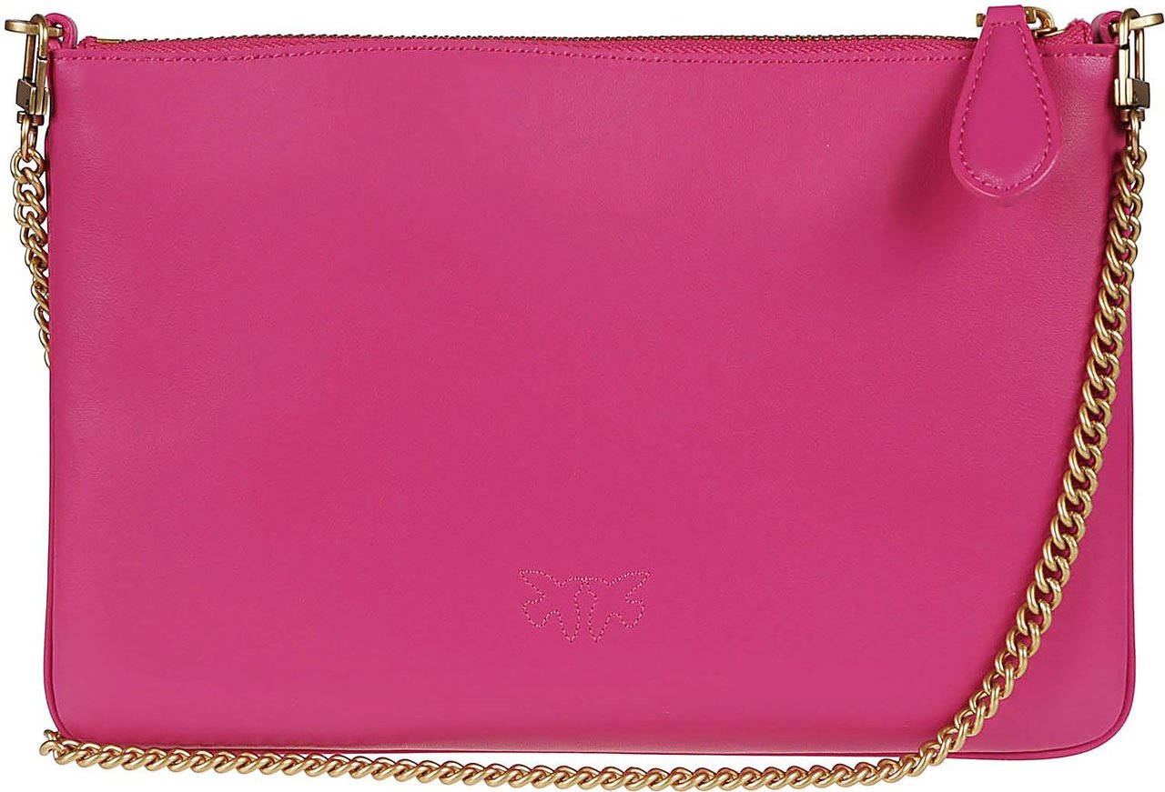 Pinko Classic Flat Love Simply Bag Pink & Purple Roze