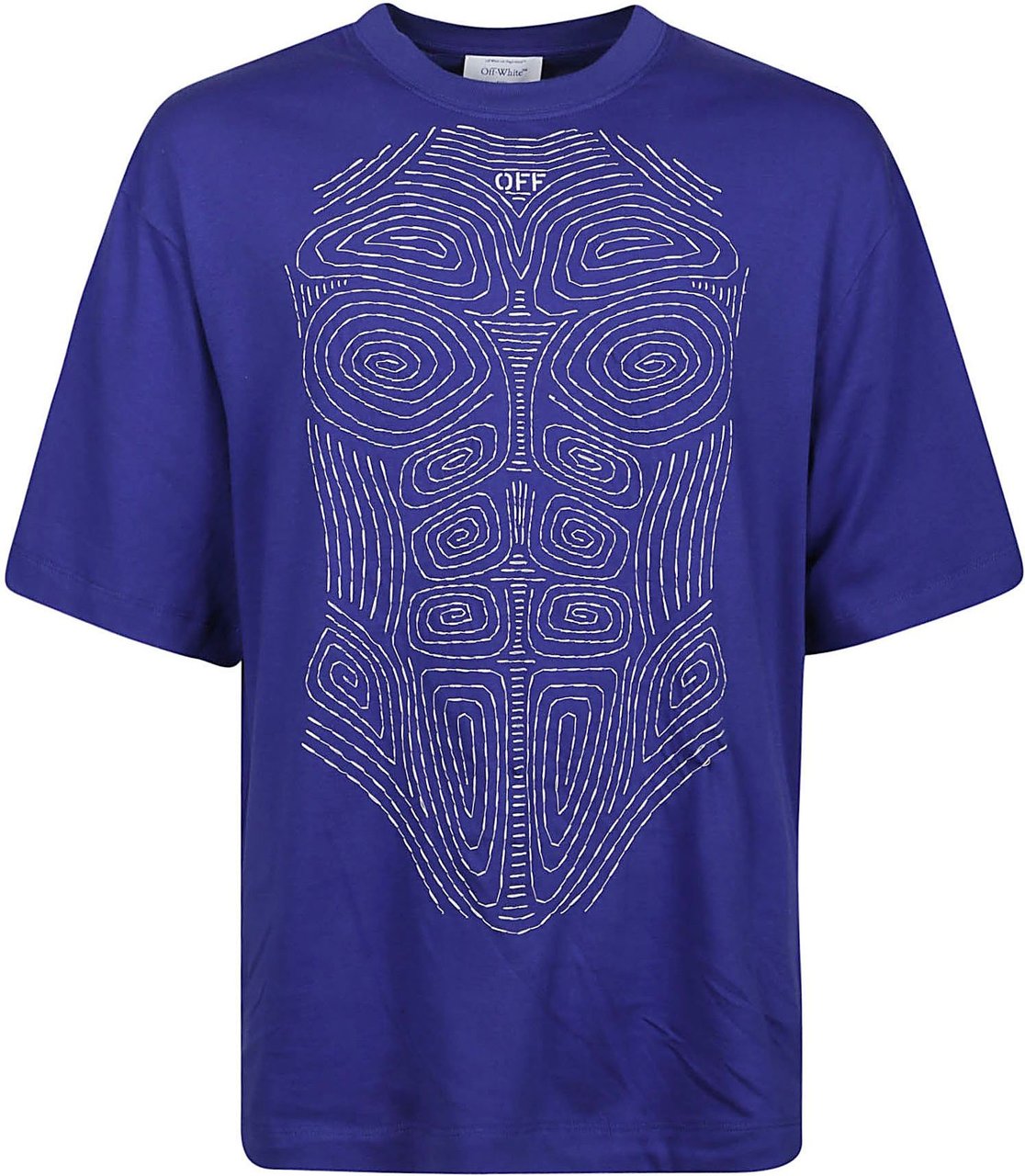 OFF-WHITE Body Stitch Skate T-shirt Blue Blauw