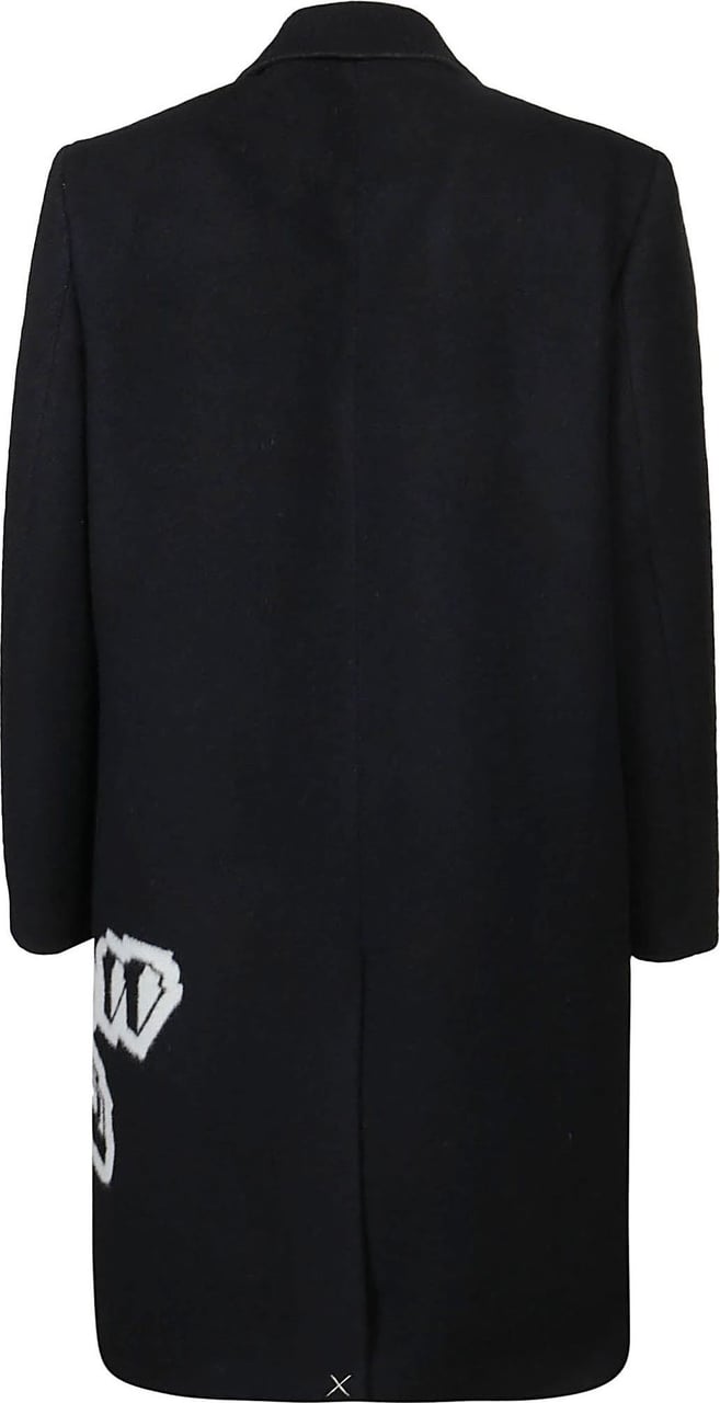 OFF-WHITE Graff Wool Skate Sb Coat Black Zwart