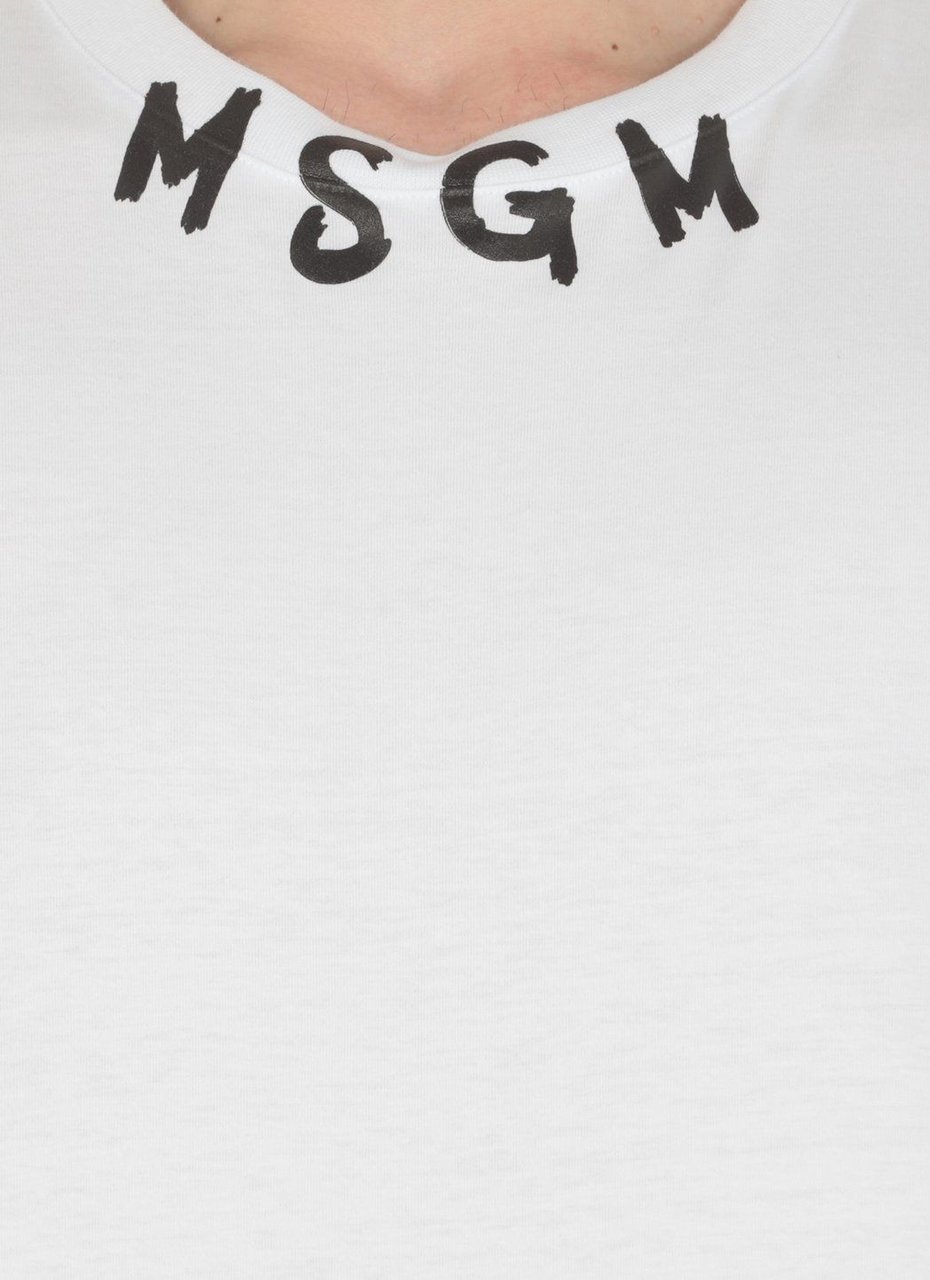 MSGM T-shirts And Polos White Neutraal