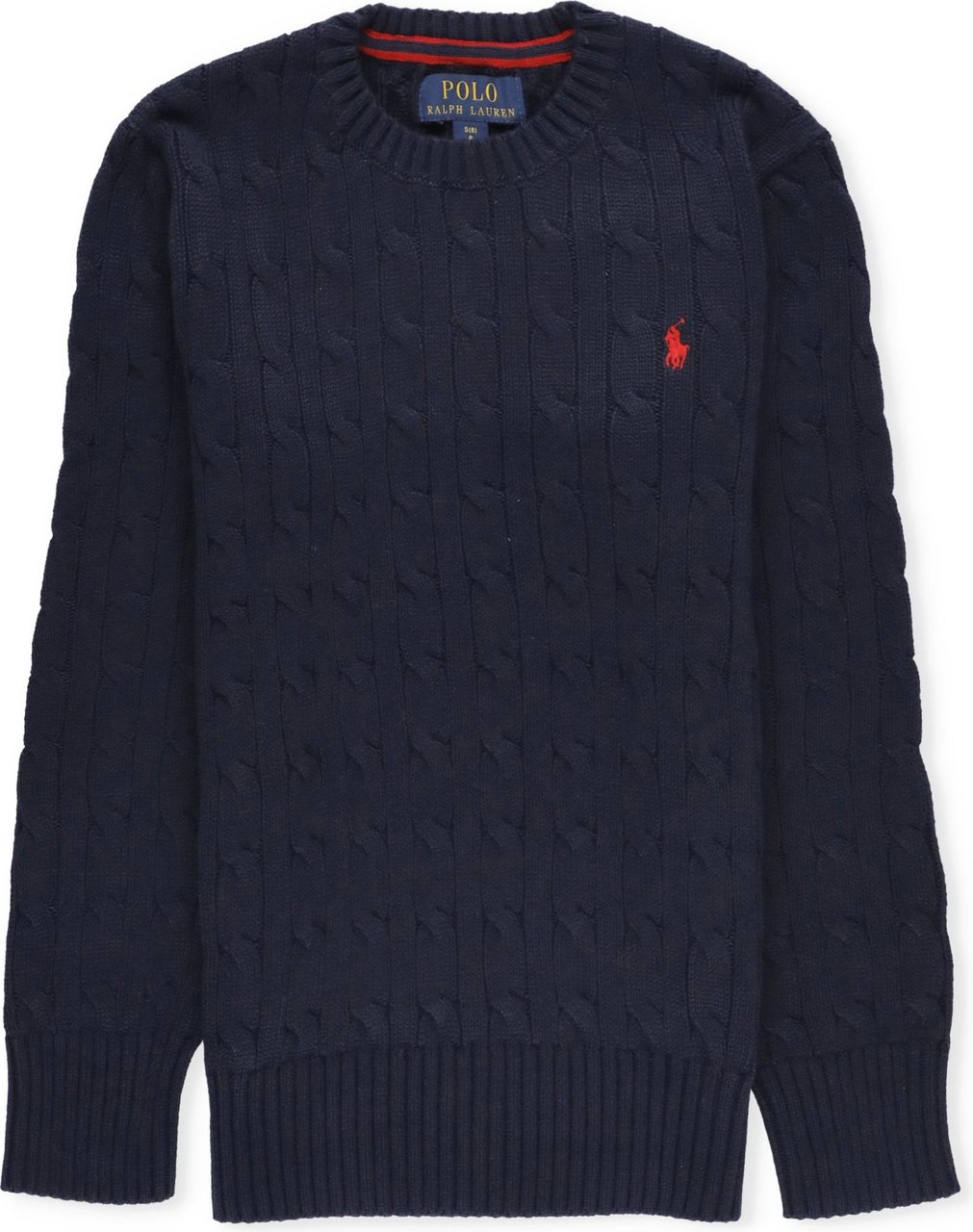 Ralph Lauren ls cable top sweater darkblue (navy) Blauw