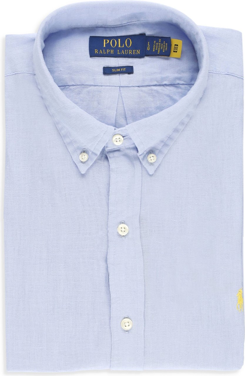Ralph Lauren long sleeve sport shirt lightblue Blauw