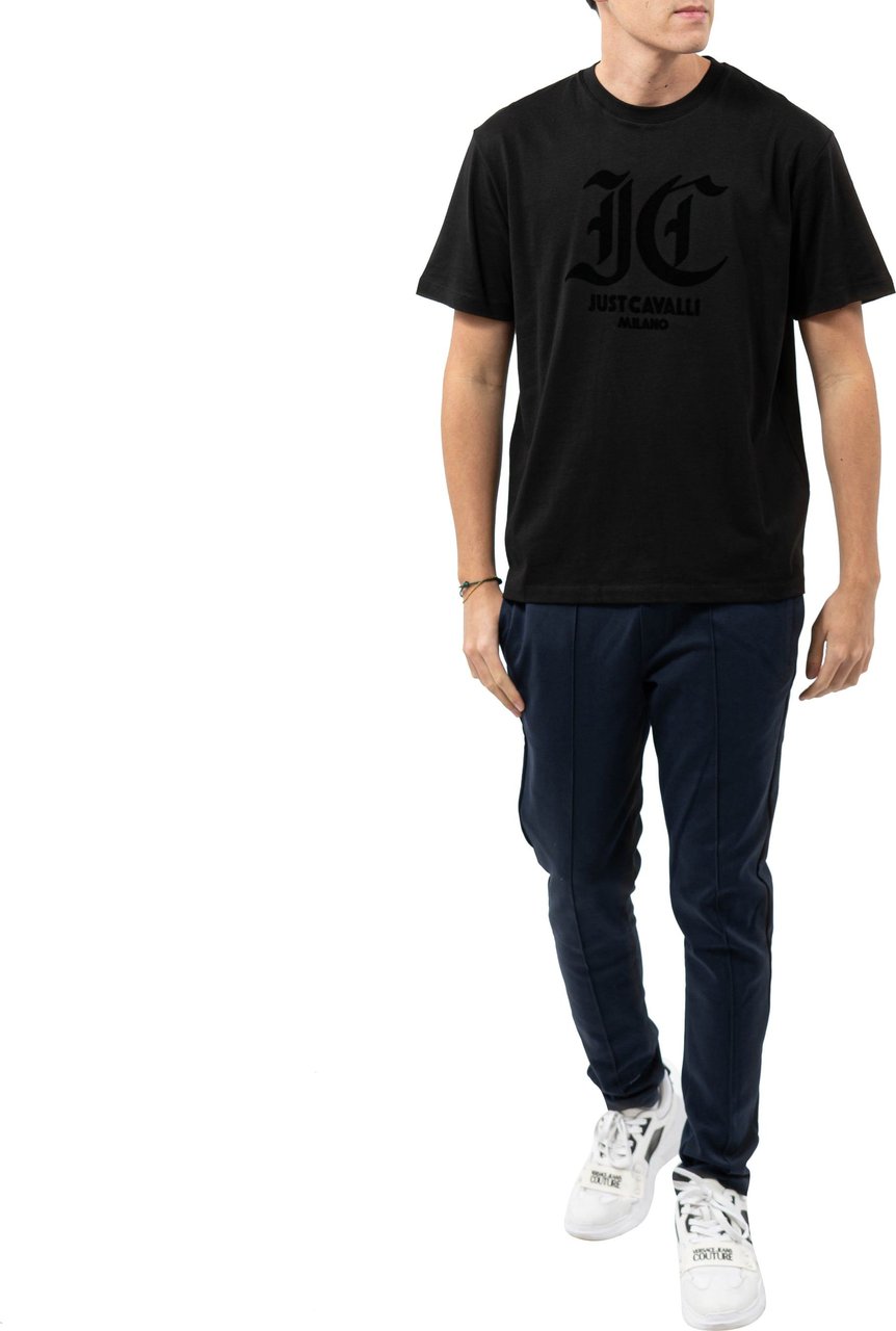 Roberto Cavalli T-Shirt Serigrafiche Zwart