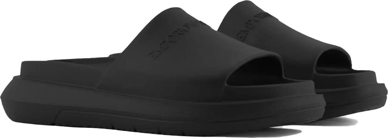 Emporio Armani Eva Monobloc Sandals Black Zwart