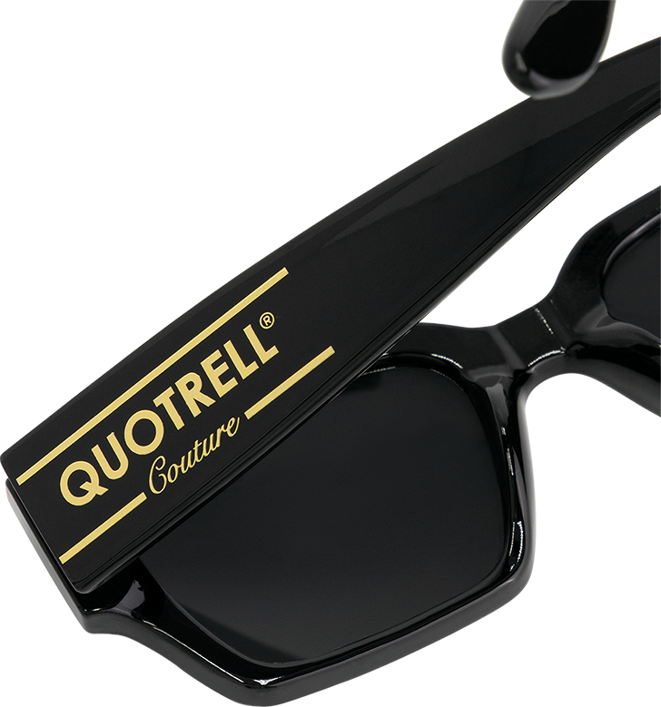 Quotrell Quotrell Couture Sunglasses | Black/gold Zwart