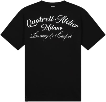 Quotrell Atelier Milano Tee | Black/white Zwart