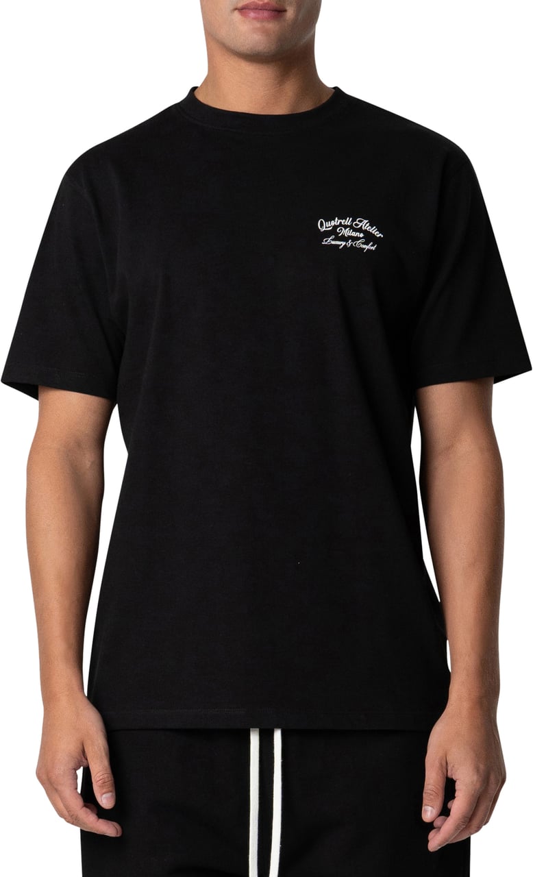 Quotrell Atelier Milano Tee | Black/white Zwart